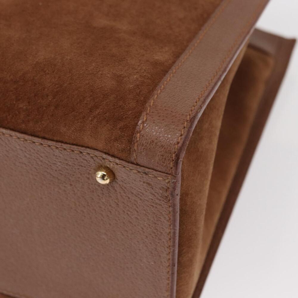 GUCCI Bamboo Hand Bag Suede Brown Gold 002 1186 2060 Auth 155190 - Picture 16 of 16